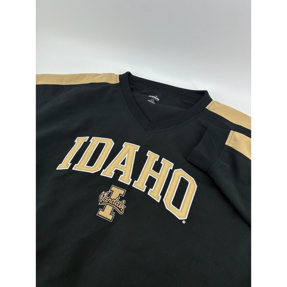 Knights Apparel Other - Knights Apparel Idaho Vandals‎ Windbreaker Pullover Jacket Black Gold Mens Large